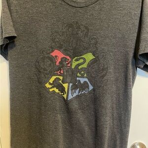 Harry Potter Hogwarts Crest T-Shirt - Gray